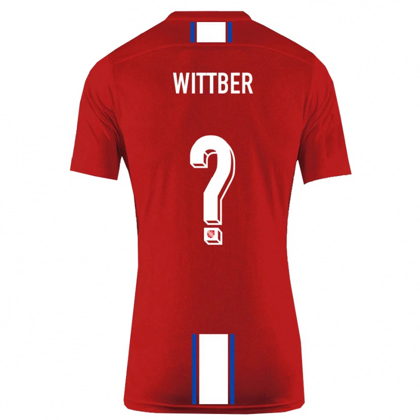 Danxen Niño Camiseta Niklas Wittber #0 Rojo Blanco 1ª Equipación 2025/26 La Camisa México