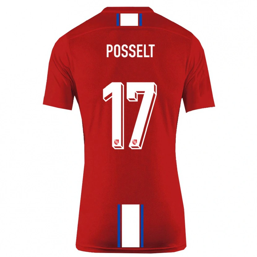 Danxen Niño Camiseta John Posselt #17 Rojo Blanco 1ª Equipación 2025/26 La Camisa México