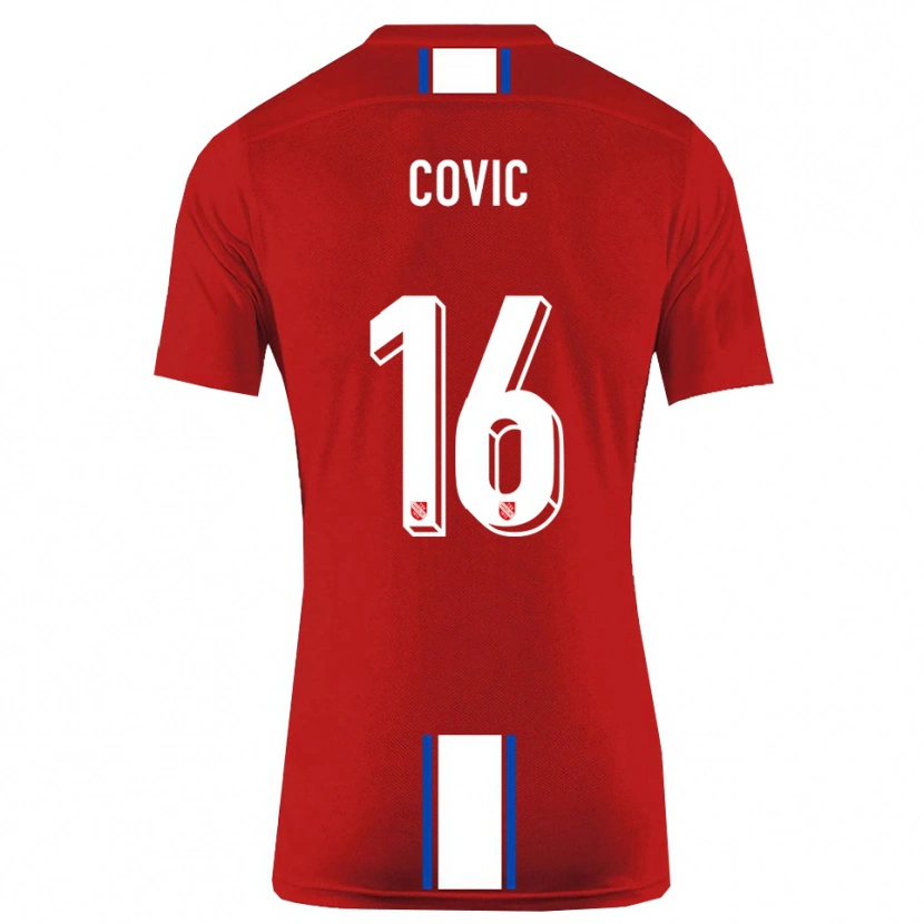 Danxen Niño Camiseta Rayen Covic #16 Rojo Blanco 1ª Equipación 2025/26 La Camisa México