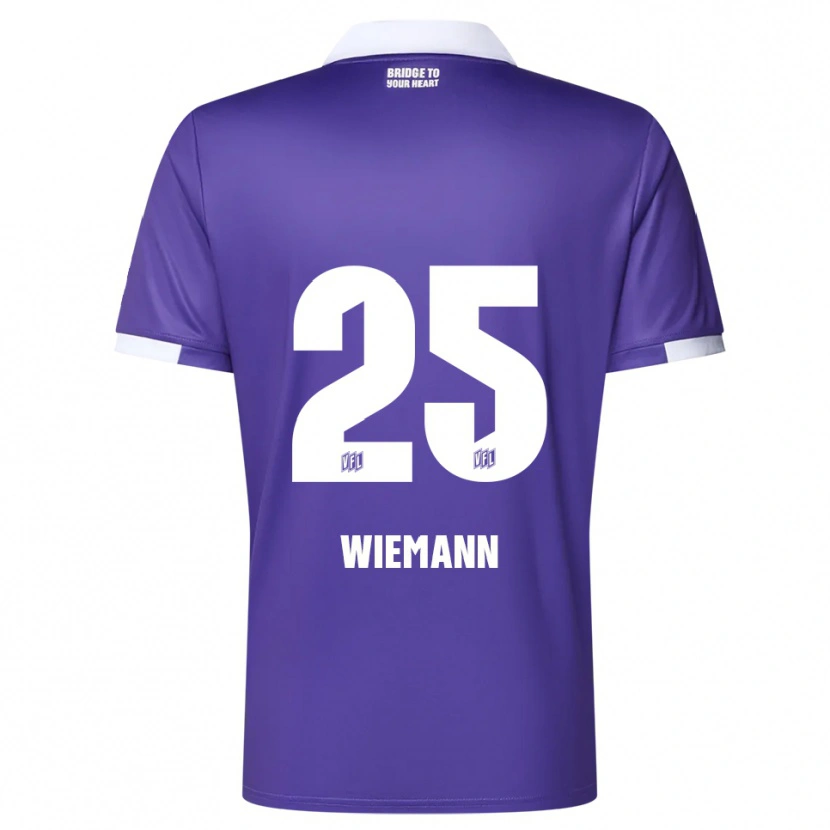 Danxen Niño Camiseta Niklas Wiemann #25 Púrpura Blanco 1ª Equipación 2025/26 La Camisa México