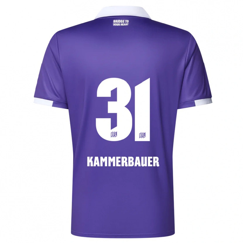 Danxen Niño Camiseta Patrick Kammerbauer #31 Púrpura Blanco 1ª Equipación 2025/26 La Camisa México