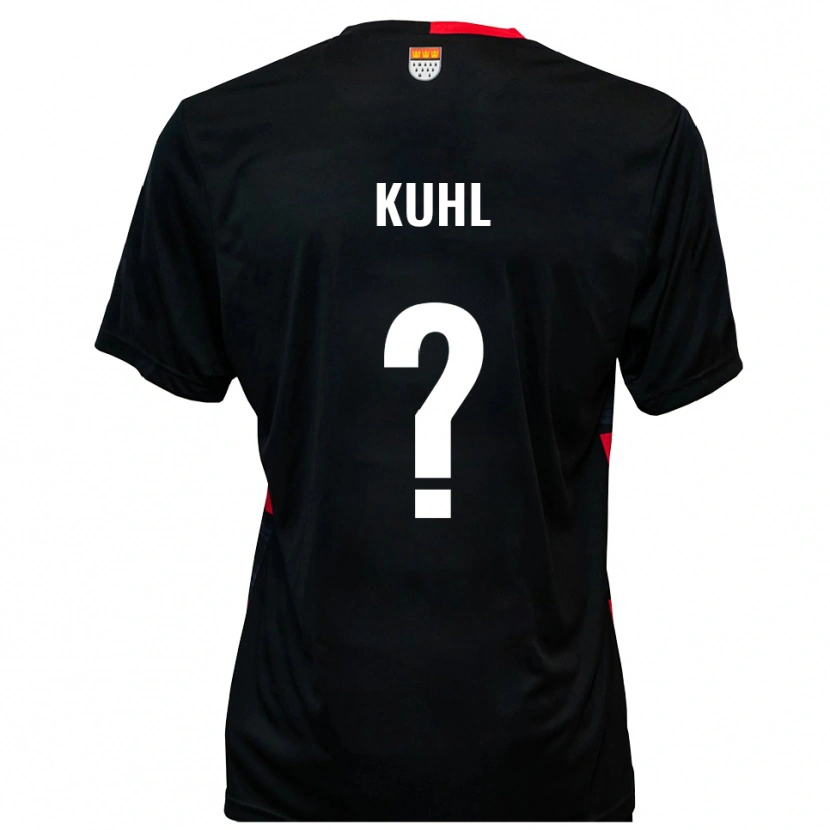 Danxen Niño Camiseta Jasmin Kuhl #0 Negro Rojo 1ª Equipación 2025/26 La Camisa México