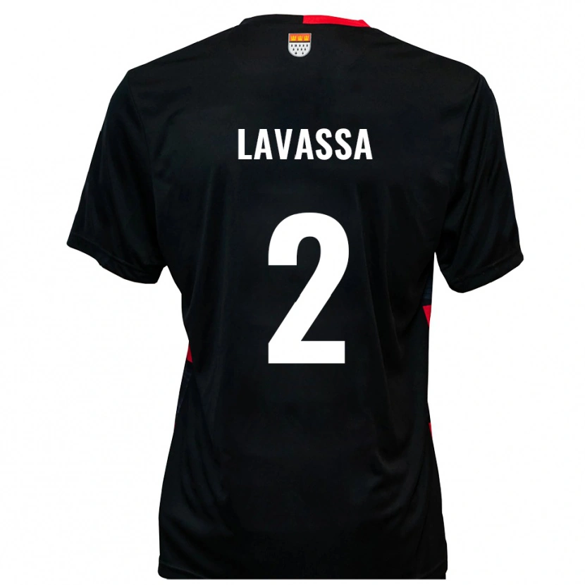 Danxen Niño Camiseta Timon Lavassa #2 Negro Rojo 1ª Equipación 2025/26 La Camisa México