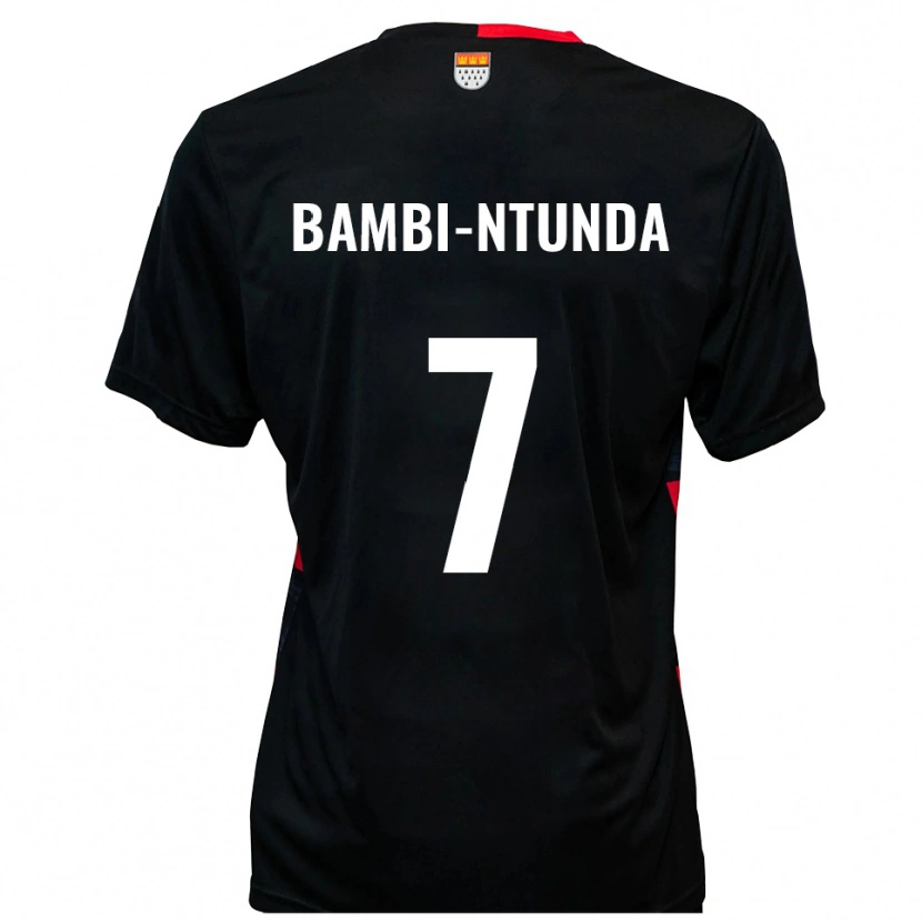 Danxen Niño Camiseta Charles Bambi-Ntunda #7 Negro Rojo 1ª Equipación 2025/26 La Camisa México