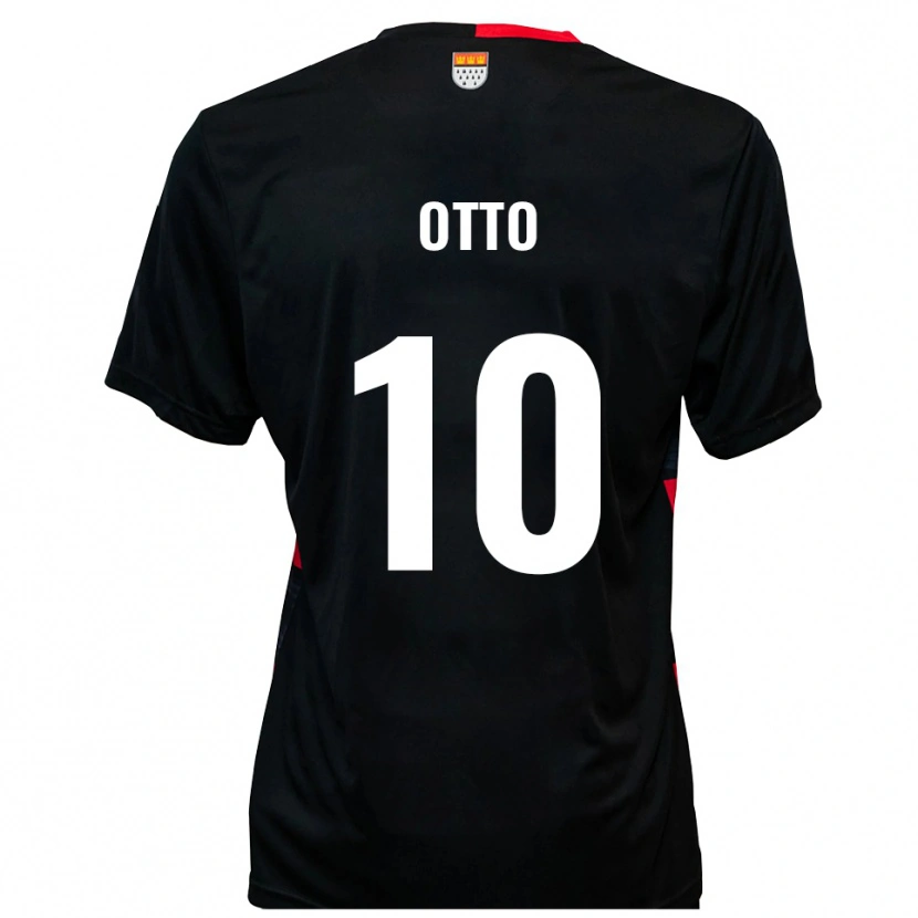 Danxen Niño Camiseta David Otto #10 Negro Rojo 1ª Equipación 2025/26 La Camisa México