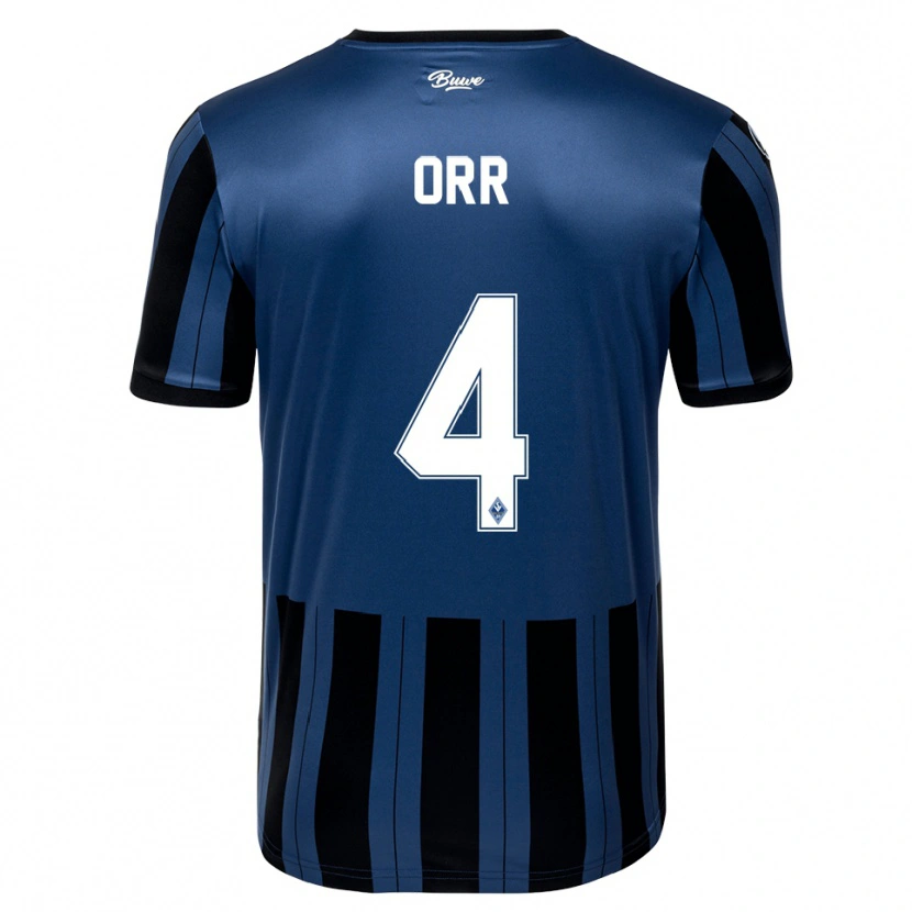 Danxen Niño Camiseta George Orr #4 Azul Gris Negro 1ª Equipación 2025/26 La Camisa México