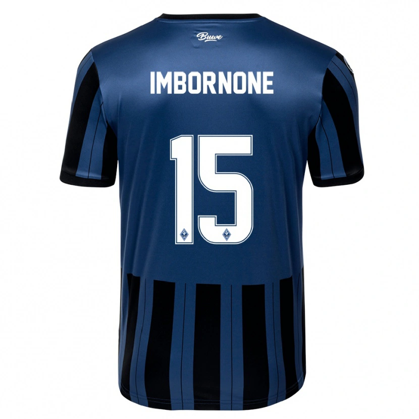 Danxen Niño Camiseta Fabio Imbornone #15 Azul Gris Negro 1ª Equipación 2025/26 La Camisa México