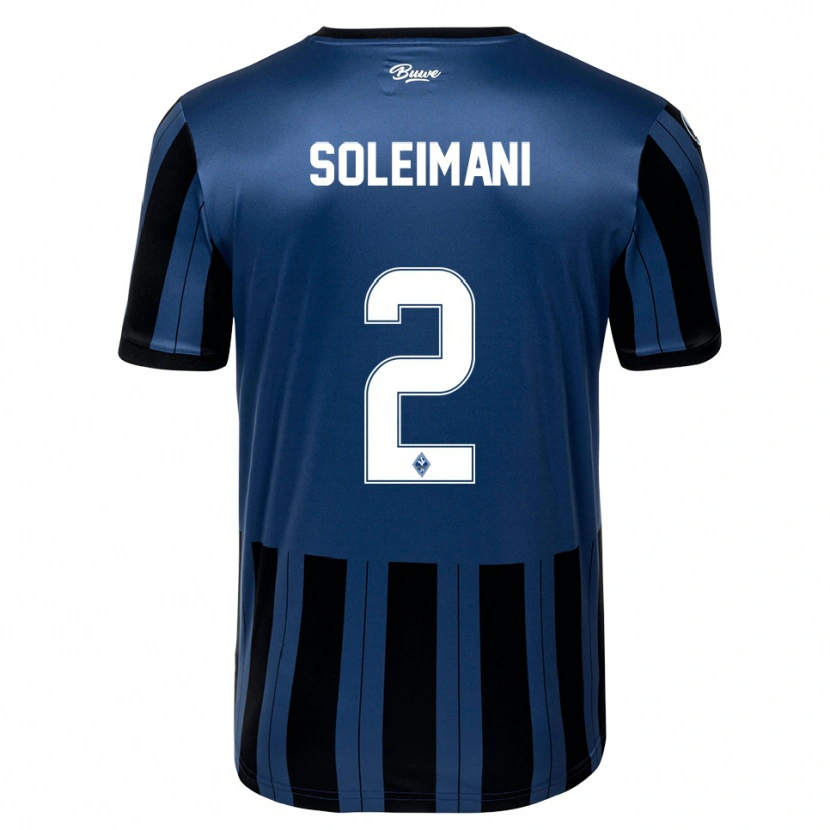 Danxen Niño Camiseta Amir Soleimani #2 Azul Gris Negro 1ª Equipación 2025/26 La Camisa México