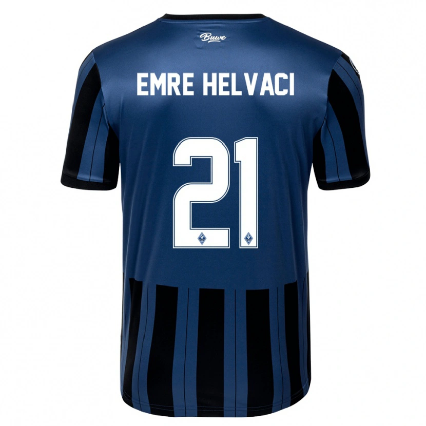 Danxen Niño Camiseta Faruk Emre Helvaci #21 Azul Gris Negro 1ª Equipación 2025/26 La Camisa México