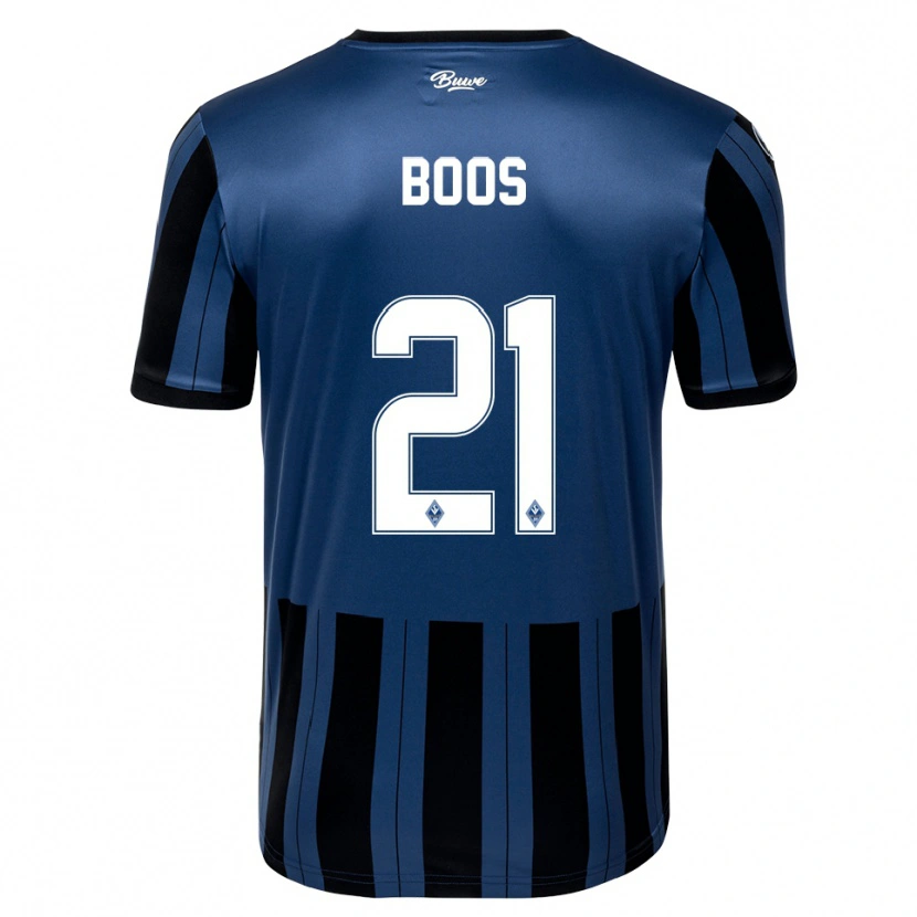 Danxen Niño Camiseta Noah Boos #21 Azul Gris Negro 1ª Equipación 2025/26 La Camisa México