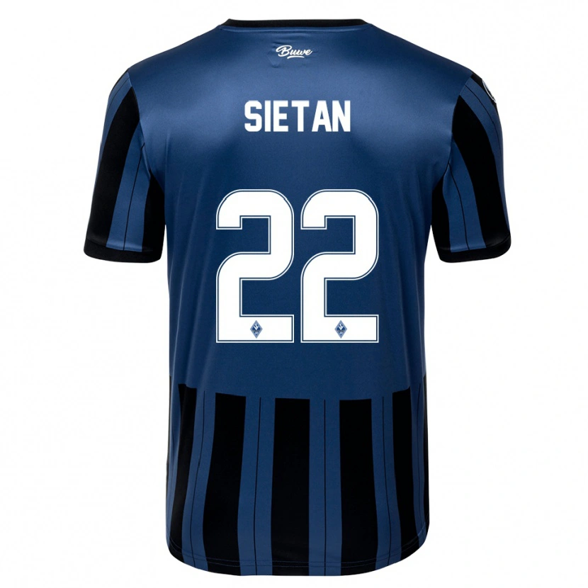 Danxen Niño Camiseta Janne Sietan #22 Azul Gris Negro 1ª Equipación 2025/26 La Camisa México