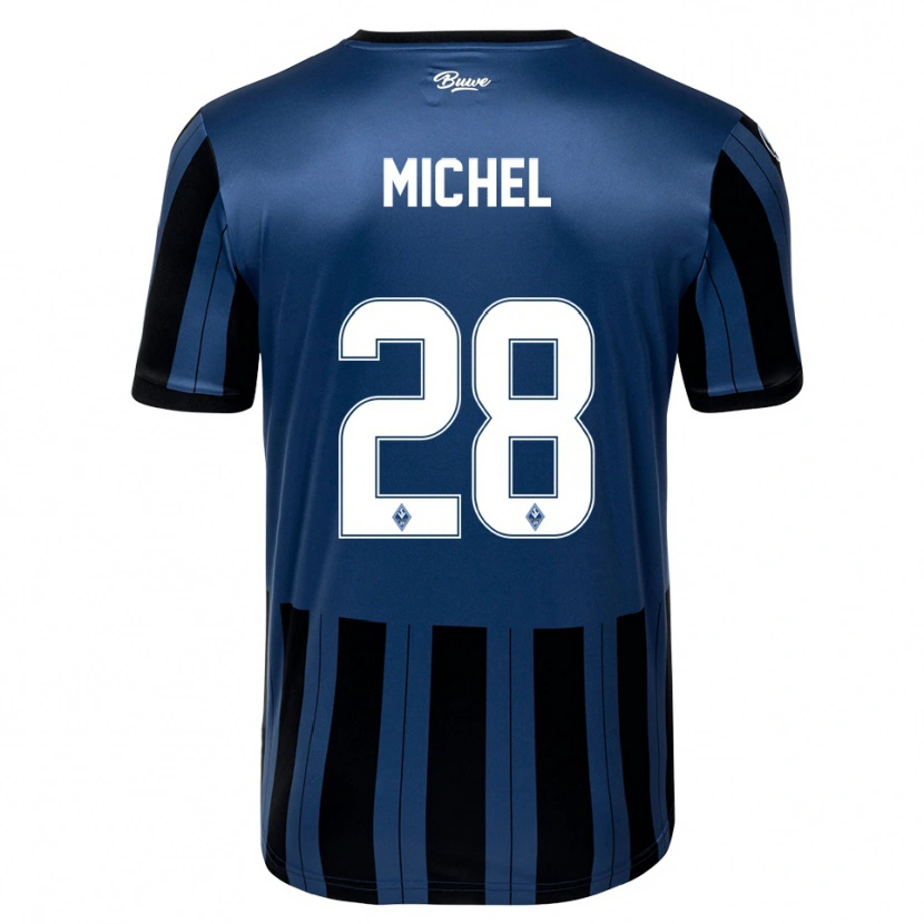 Danxen Niño Camiseta Diego Michel #28 Azul Gris Negro 1ª Equipación 2025/26 La Camisa México