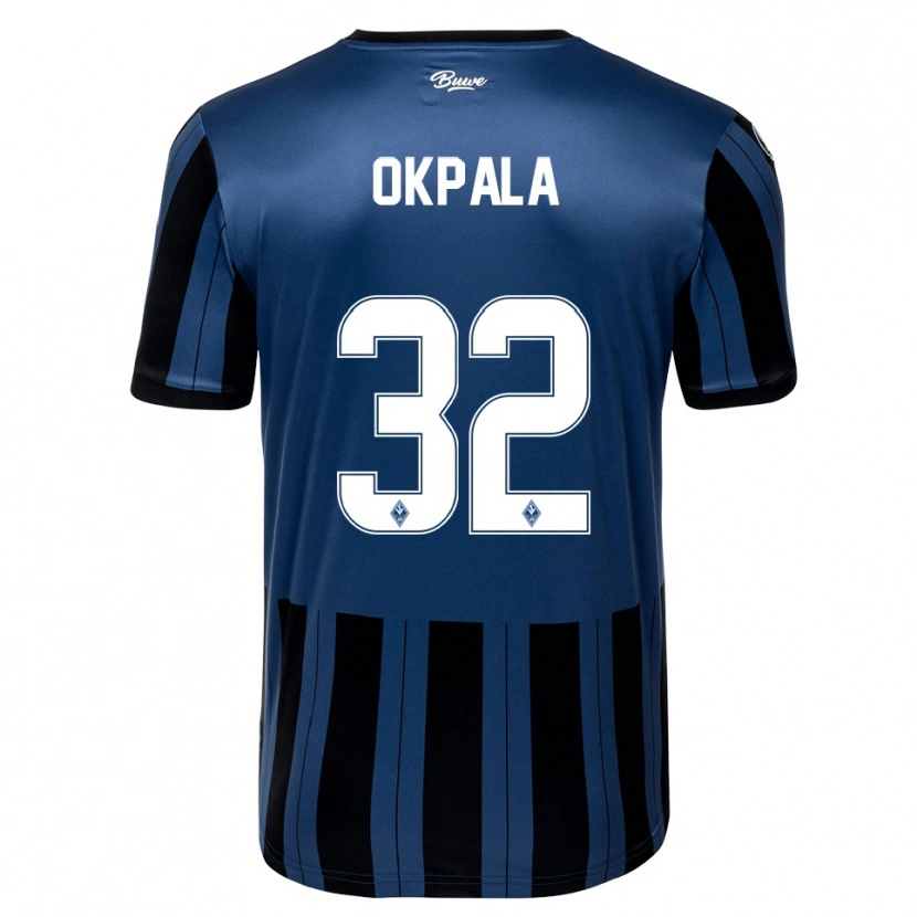 Danxen Niño Camiseta Kennedy Okpala #32 Azul Gris Negro 1ª Equipación 2025/26 La Camisa México