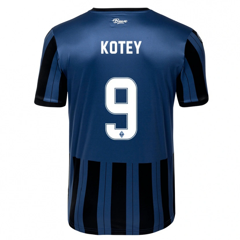 Danxen Niño Camiseta Britmon Kotey #9 Azul Gris Negro 1ª Equipación 2025/26 La Camisa México