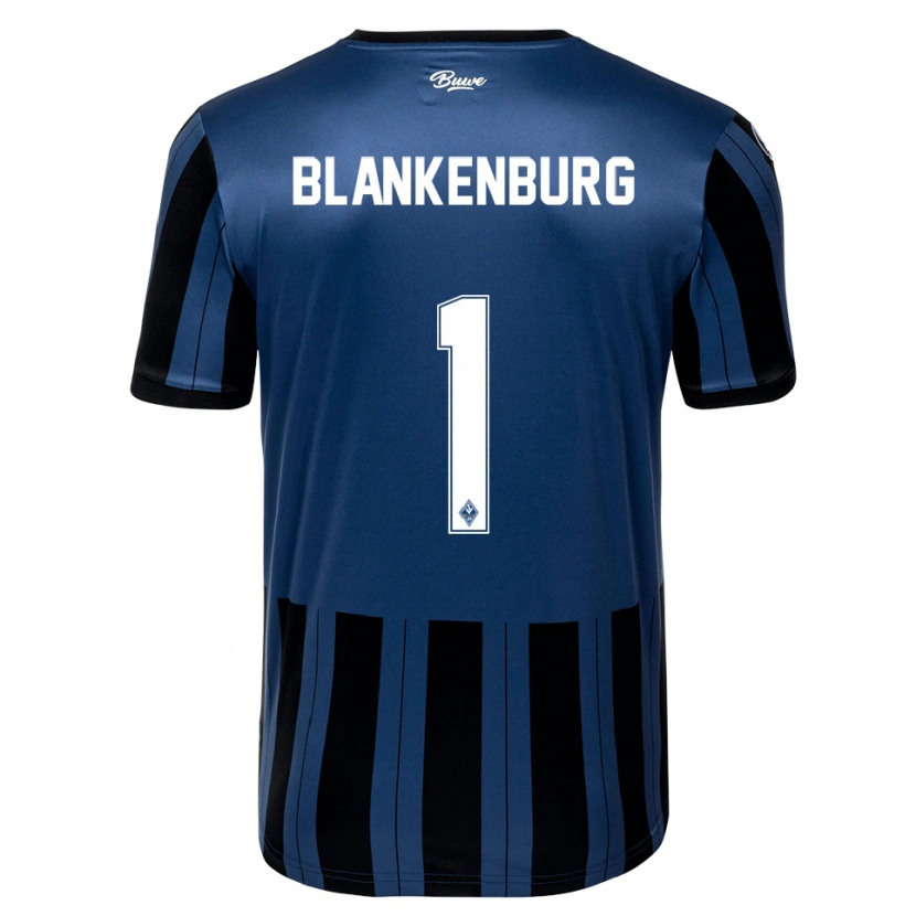Danxen Niño Camiseta Luca Blankenburg #1 Azul Gris Negro 1ª Equipación 2025/26 La Camisa México