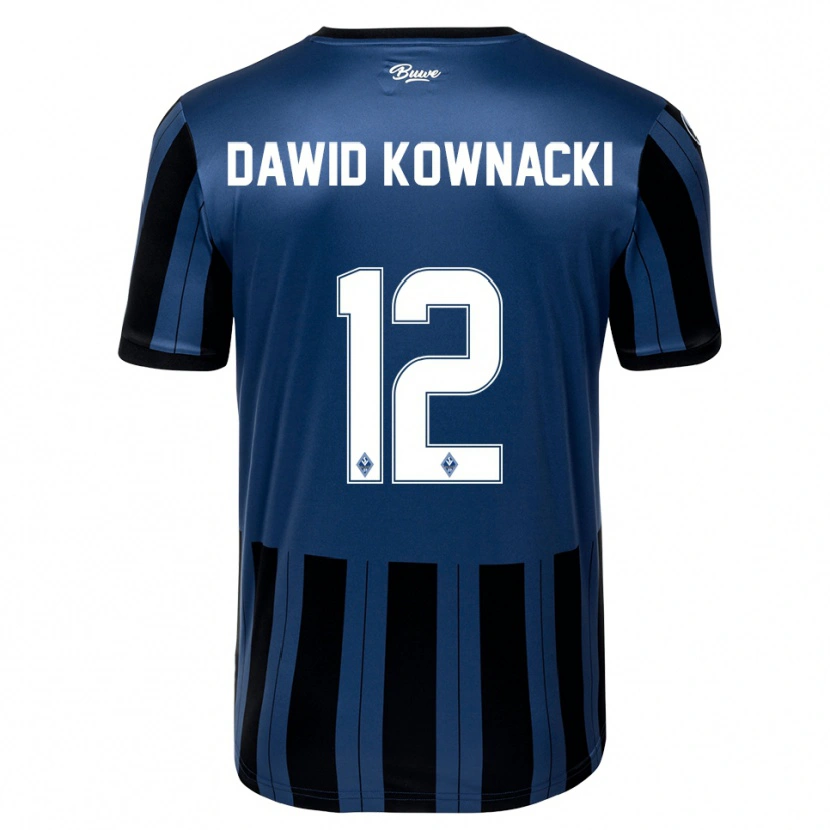 Danxen Niño Camiseta Jakub Dawid Kownacki #12 Azul Gris Negro 1ª Equipación 2025/26 La Camisa México