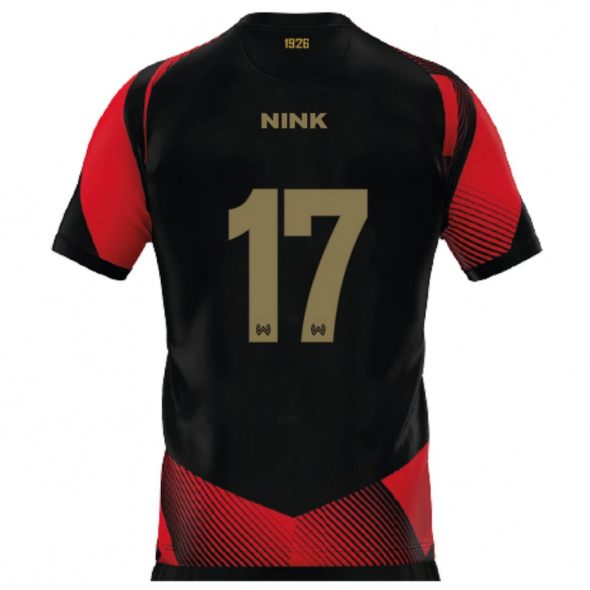 Danxen Niño Camiseta Ben Nink #17 Negro Rojo 1ª Equipación 2025/26 La Camisa México