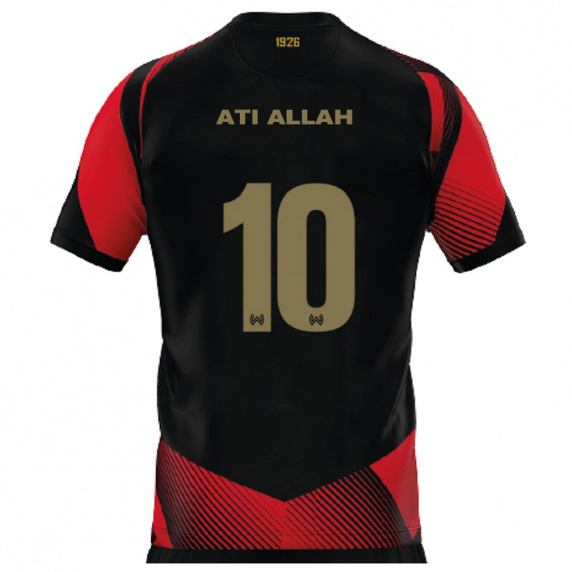 Danxen Niño Camiseta Ibrahim Ati Allah #10 Negro Rojo 1ª Equipación 2025/26 La Camisa México