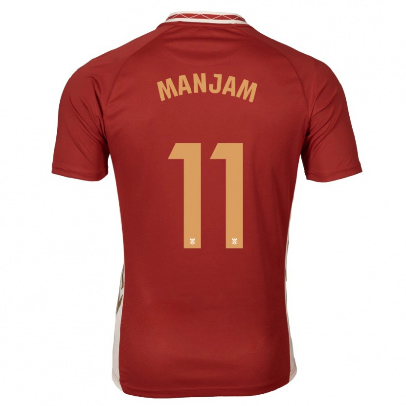 Danxen Niño Camiseta Alassan Manjam #11 Borgoña Dorado 2ª Equipación 2025/26 La Camisa México