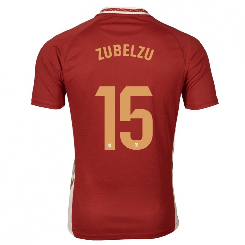 Danxen Niño Camiseta Julen Zubelzu #15 Borgoña Dorado 2ª Equipación 2025/26 La Camisa México