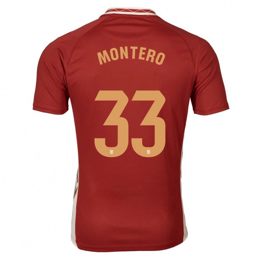 Danxen Niño Camiseta Manuel Montero #33 Borgoña Dorado 2ª Equipación 2025/26 La Camisa México