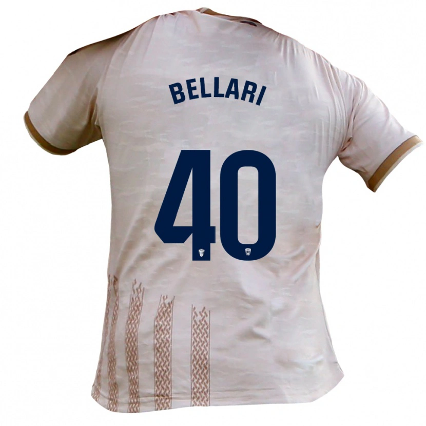 Danxen Niño Camiseta Hamza Bellari #40 Blanquecino Marrón 2ª Equipación 2025/26 La Camisa México