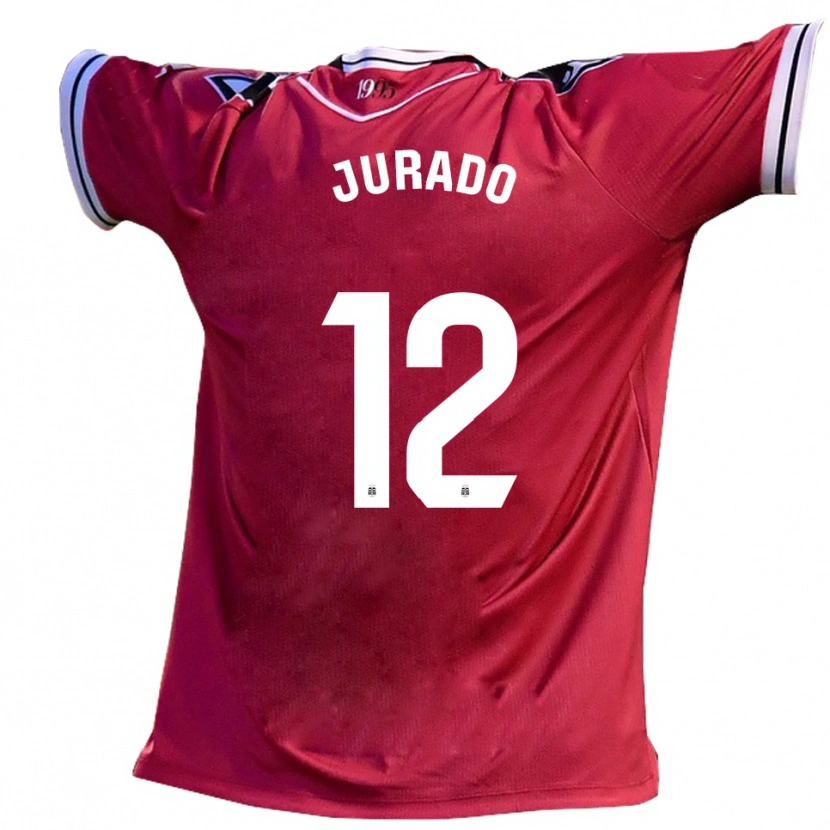 Danxen Niño Camiseta Marc Jurado #12 Borgoña Negro 2ª Equipación 2025/26 La Camisa México