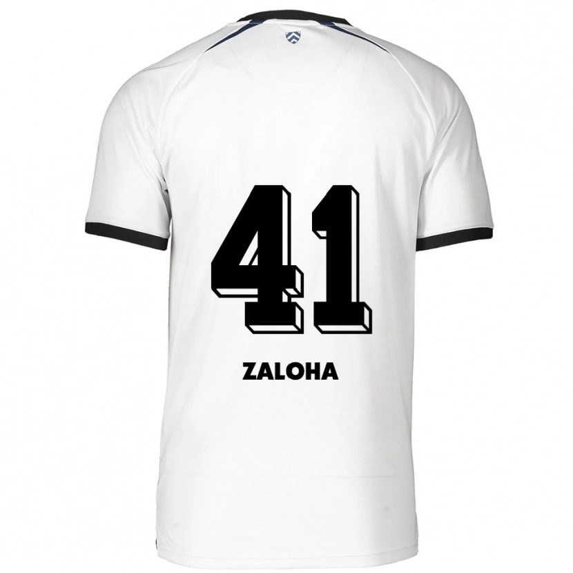 Danxen Niño Camiseta Artem Zaloha #41 Blanco Negro 2ª Equipación 2025/26 La Camisa México