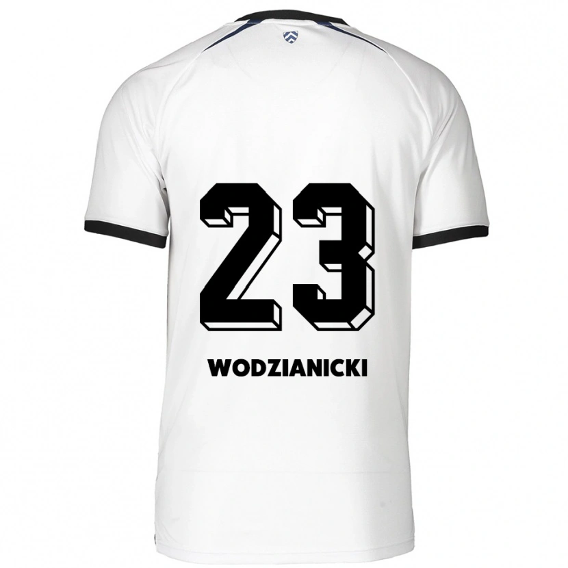 Danxen Niño Camiseta Bartosz Wodzianicki #23 Blanco Negro 2ª Equipación 2025/26 La Camisa México
