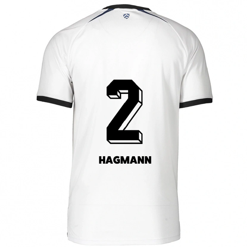 Danxen Niño Camiseta Felix Hagmann #2 Blanco Negro 2ª Equipación 2025/26 La Camisa México