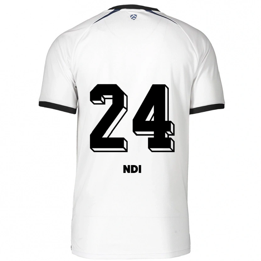 Danxen Niño Camiseta Bradley Ndi #24 Blanco Negro 2ª Equipación 2025/26 La Camisa México