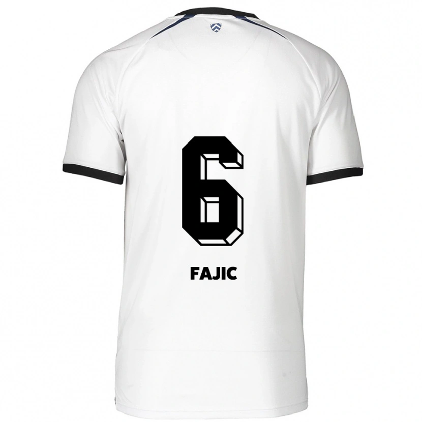 Danxen Niño Camiseta Suat Fajic #6 Blanco Negro 2ª Equipación 2025/26 La Camisa México