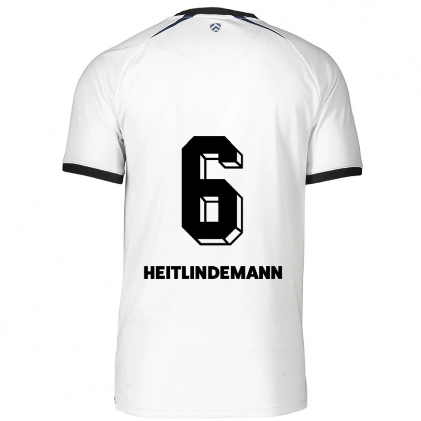 Danxen Niño Camiseta Leonie Heitlindemann #6 Blanco Negro 2ª Equipación 2025/26 La Camisa México