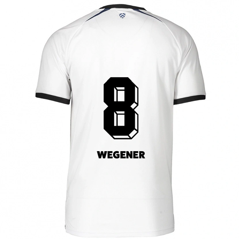 Danxen Niño Camiseta Till Wegener #8 Blanco Negro 2ª Equipación 2025/26 La Camisa México