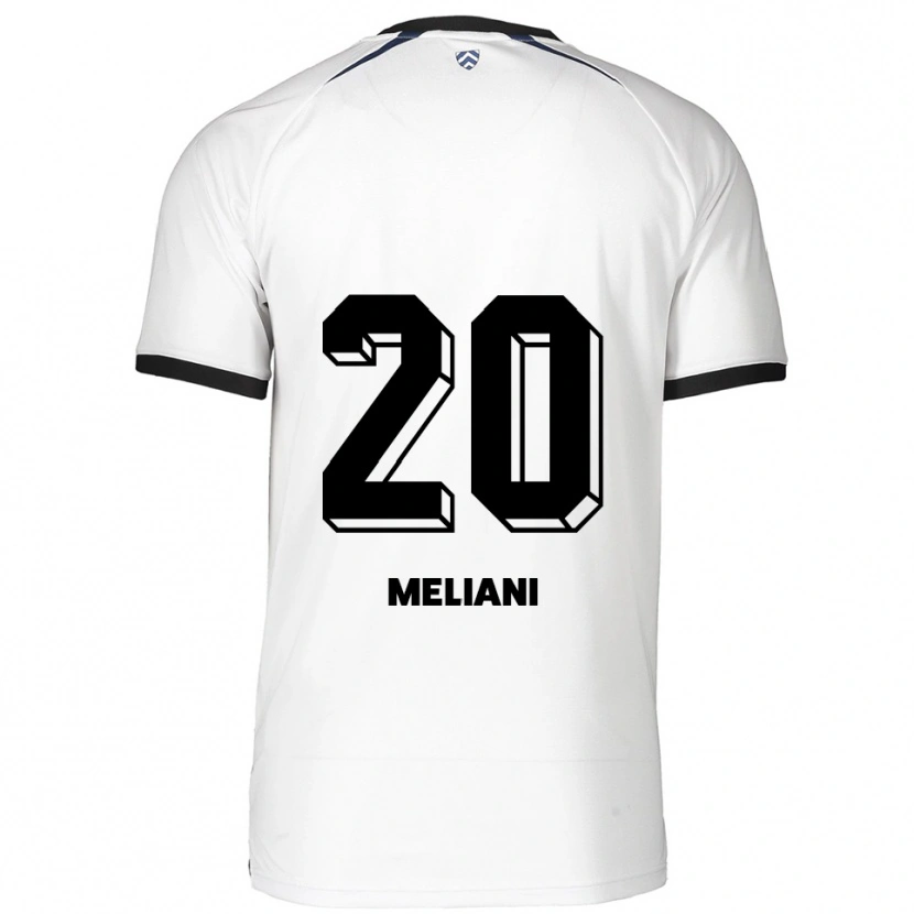Danxen Niño Camiseta Rim Meliani #20 Blanco Negro 2ª Equipación 2025/26 La Camisa México