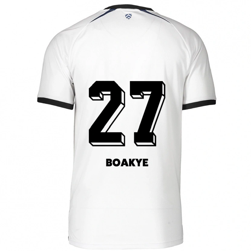 Danxen Niño Camiseta Benjamin Boakye #27 Blanco Negro 2ª Equipación 2025/26 La Camisa México