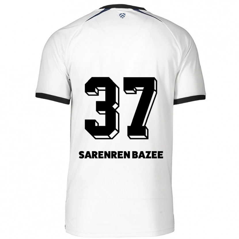Danxen Niño Camiseta Noah Sarenren Bazee #37 Blanco Negro 2ª Equipación 2025/26 La Camisa México