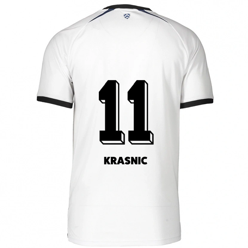 Danxen Niño Camiseta Fabiano Krasnic #11 Blanco Negro 2ª Equipación 2025/26 La Camisa México