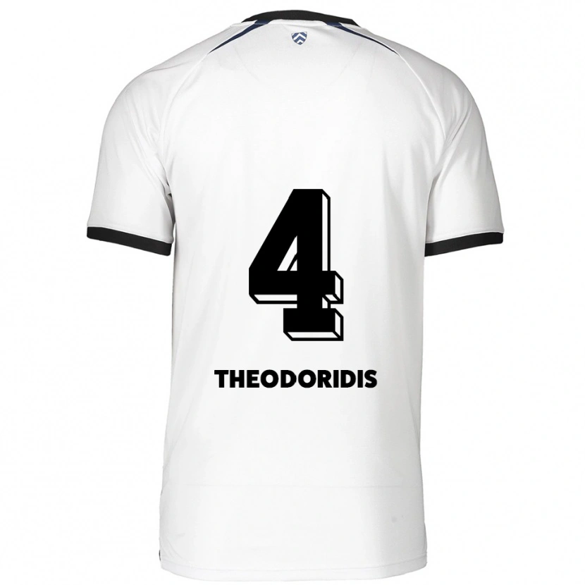 Danxen Niño Camiseta Christos Theodoridis #4 Blanco Negro 2ª Equipación 2025/26 La Camisa México