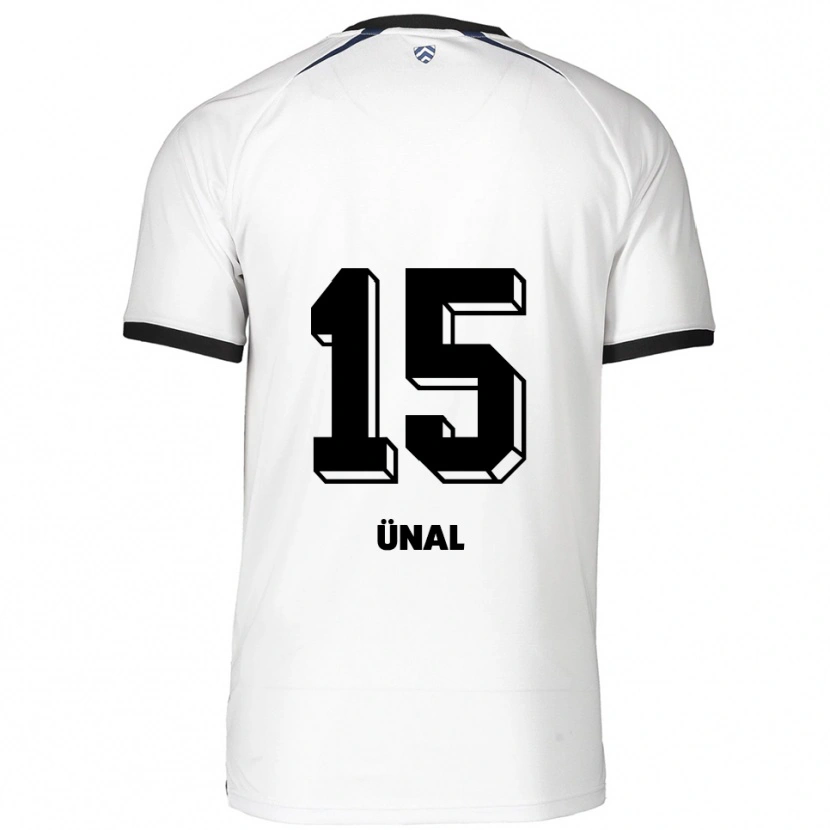 Danxen Niño Camiseta Erkay Ünal #15 Blanco Negro 2ª Equipación 2025/26 La Camisa México