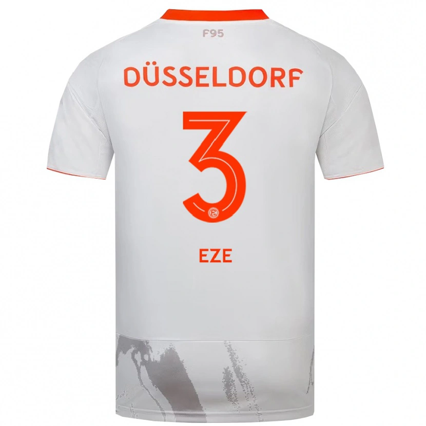 Danxen Niño Camiseta Ben Eze #3 Blanco Naranja 2ª Equipación 2025/26 La Camisa México