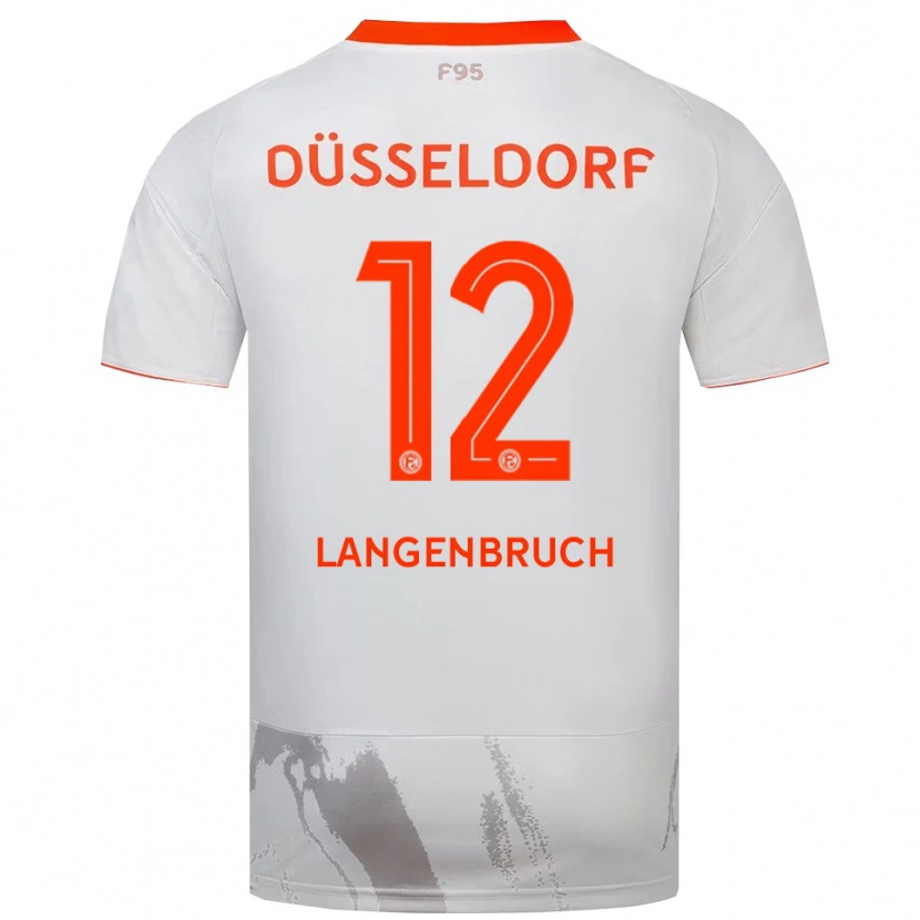 Danxen Niño Camiseta Linus Langenbruch #12 Blanco Naranja 2ª Equipación 2025/26 La Camisa México