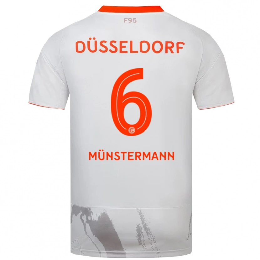 Danxen Niño Camiseta Paul Münstermann #6 Blanco Naranja 2ª Equipación 2025/26 La Camisa México