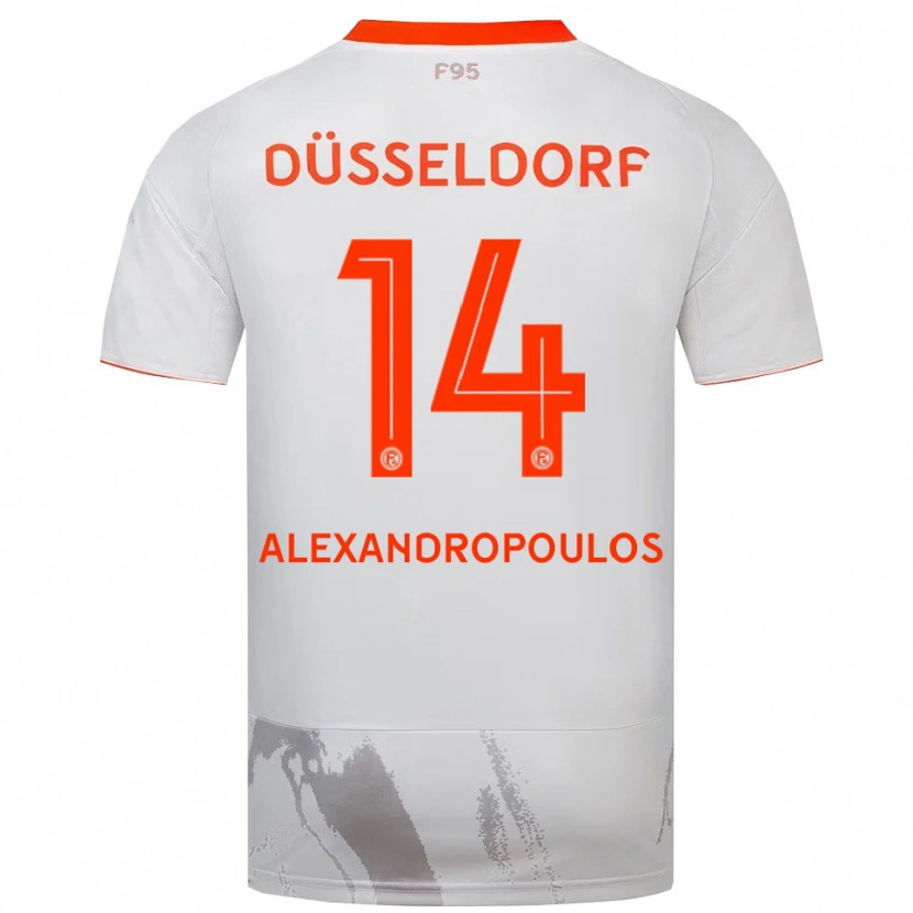 Danxen Niño Camiseta Sotiris Alexandropoulos #14 Blanco Naranja 2ª Equipación 2025/26 La Camisa México