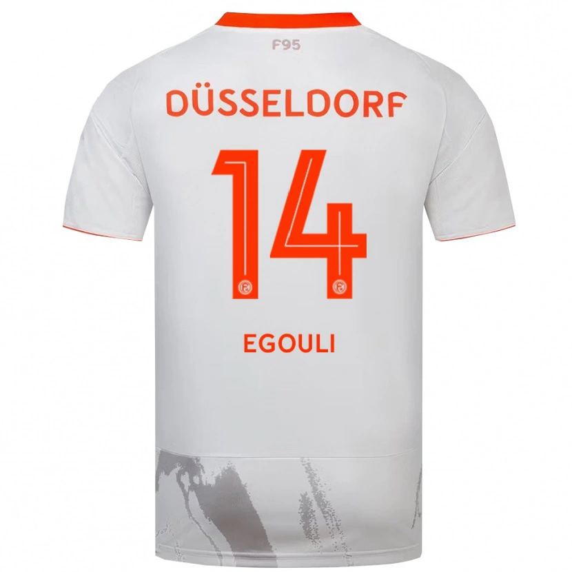 Danxen Niño Camiseta Noah Egouli #14 Blanco Naranja 2ª Equipación 2025/26 La Camisa México