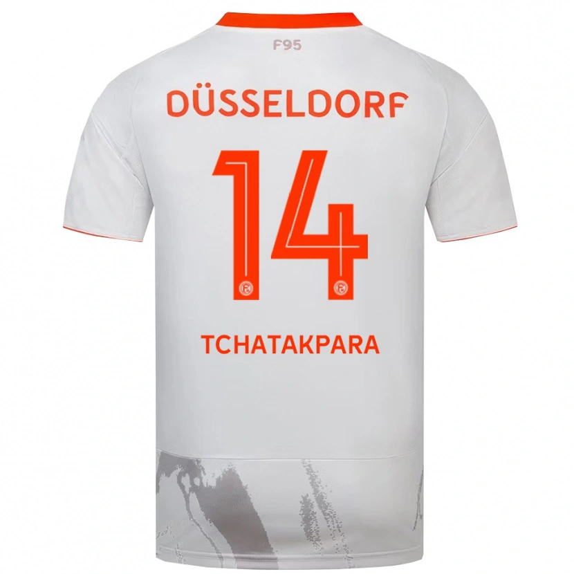 Danxen Niño Camiseta Adnane Tchatakpara #14 Blanco Naranja 2ª Equipación 2025/26 La Camisa México