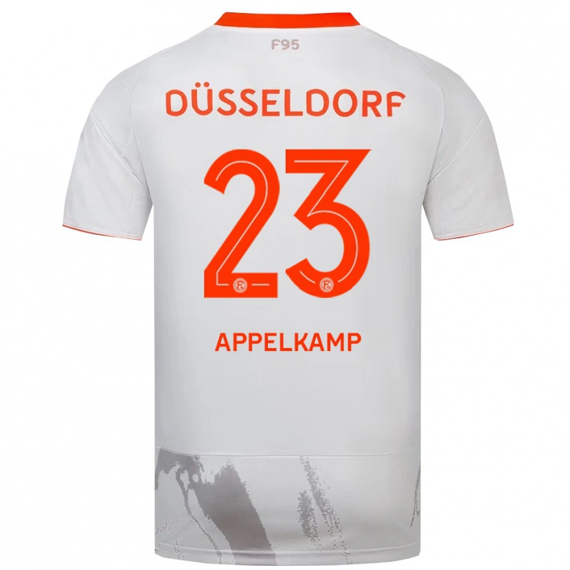 Danxen Niño Camiseta Shinta Appelkamp #23 Blanco Naranja 2ª Equipación 2025/26 La Camisa México