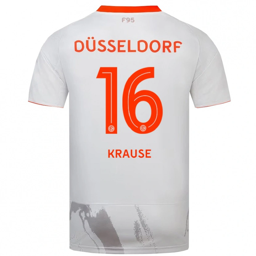 Danxen Niño Camiseta Arno Krause #16 Blanco Naranja 2ª Equipación 2025/26 La Camisa México