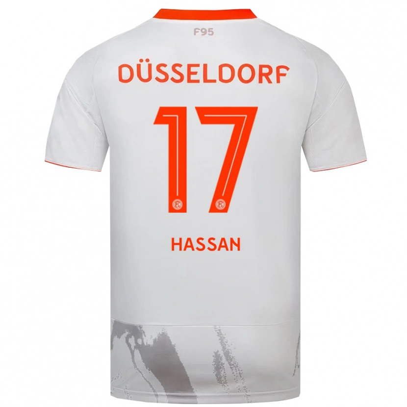 Danxen Niño Camiseta Ahmad Hassan #17 Blanco Naranja 2ª Equipación 2025/26 La Camisa México