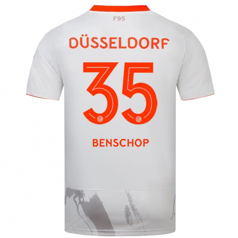 Danxen Niño Camiseta Charlison Benschop #35 Blanco Naranja 2ª Equipación 2025/26 La Camisa México